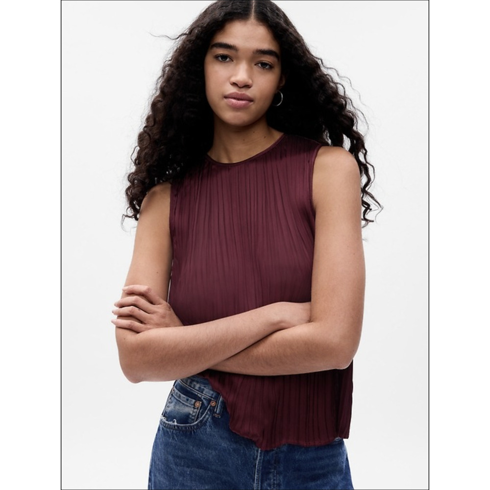 Gap Pleated Satin Shirt